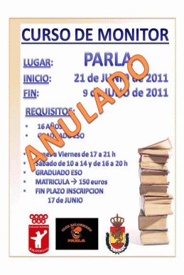 ANULADO CURSO MONITOR PARLA