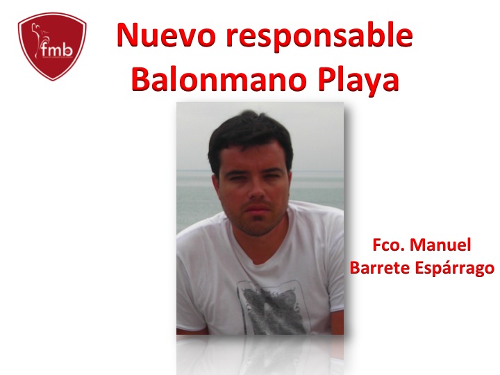 NUEVO RESPONSABLE DEL ÁREA DE BALONMANO PLAYA