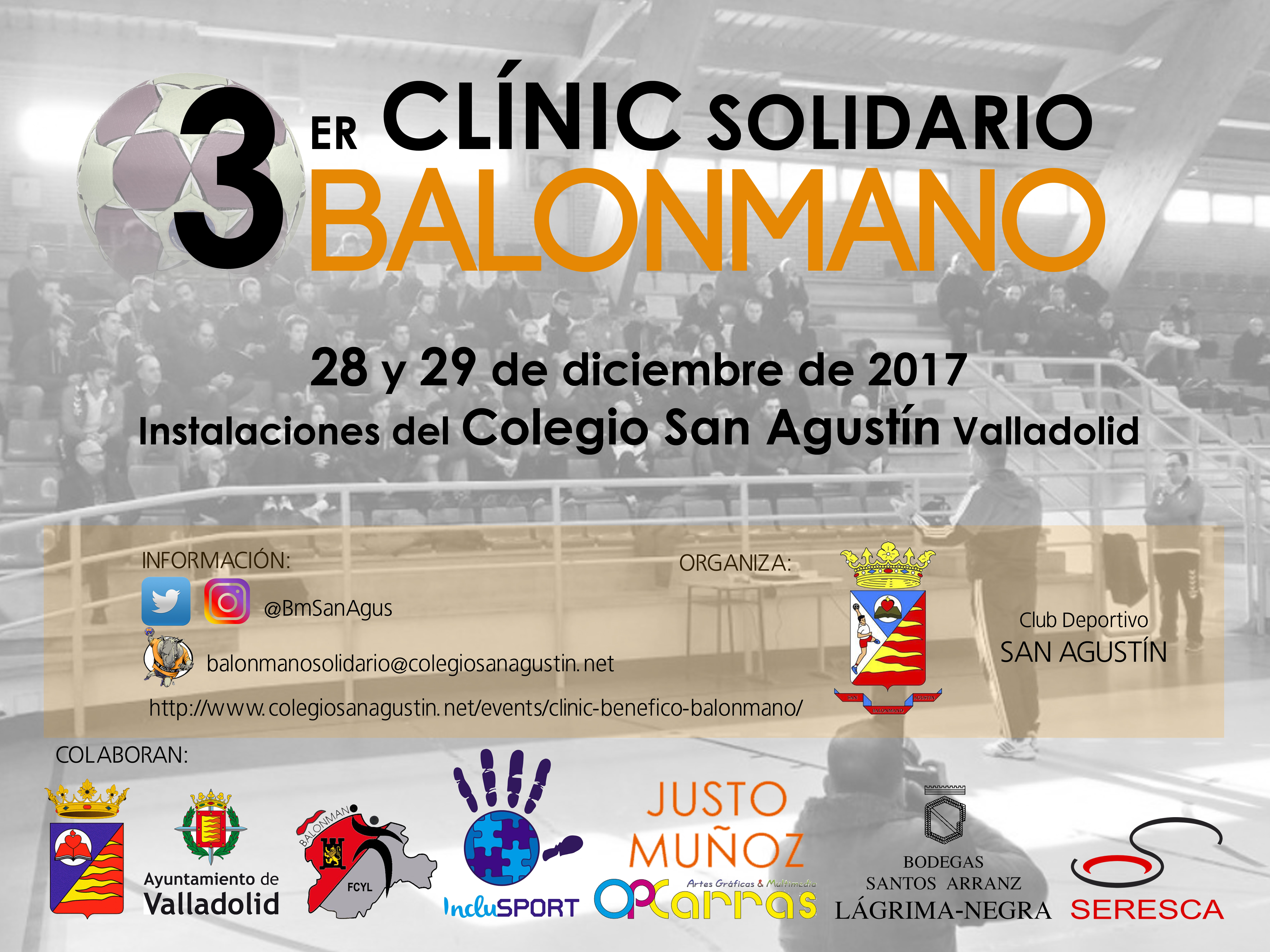 CLÍNIC SOLIDARIO DEL CD SAN AGUSTÍN EN VALLADOLID, 28 Y 29 DE DICIEMBRE