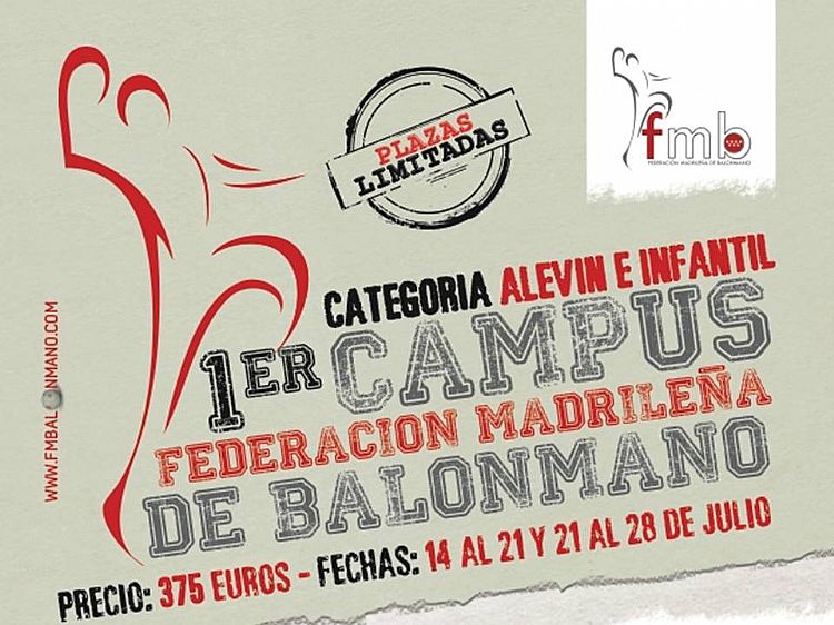 INFORMACIÓN CAMPUS DE VERANO FEDERACIÓN MADRILEÑA DE BALONMANO