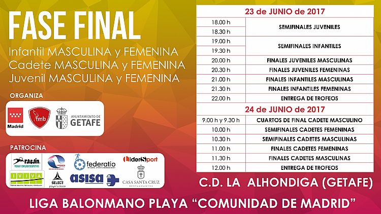 LA LIGA DE BM PLAYA MADRID PONE SU BROCHE CON LAS FINALES DE LA BASE