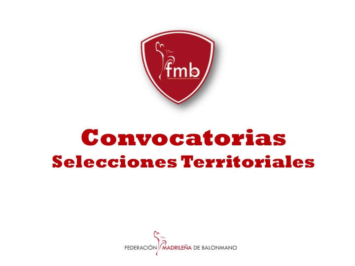 CONVOCATORIAS SELECCIONES TERRITORIALES