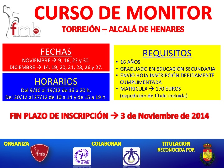 CURSO MONITOR (TORREJON - ALCALA DE HENARES)