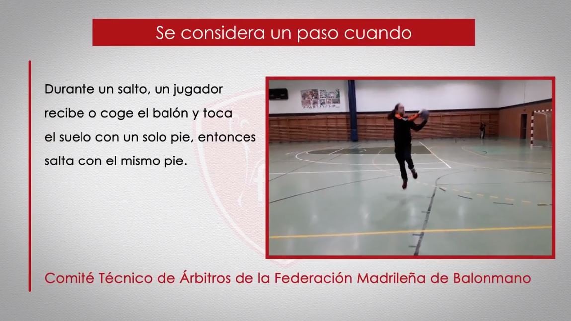 NUEVO VÍDEO DE FORMACIÓN ARBITRAL SOBRE LA REGLA DE LOS PASOS