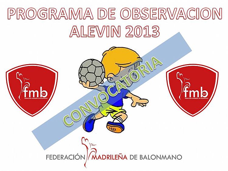 CONVOCATORIA PROGRAMA DE OBSERVACION ALEVIN 2013 modificado instalaciones