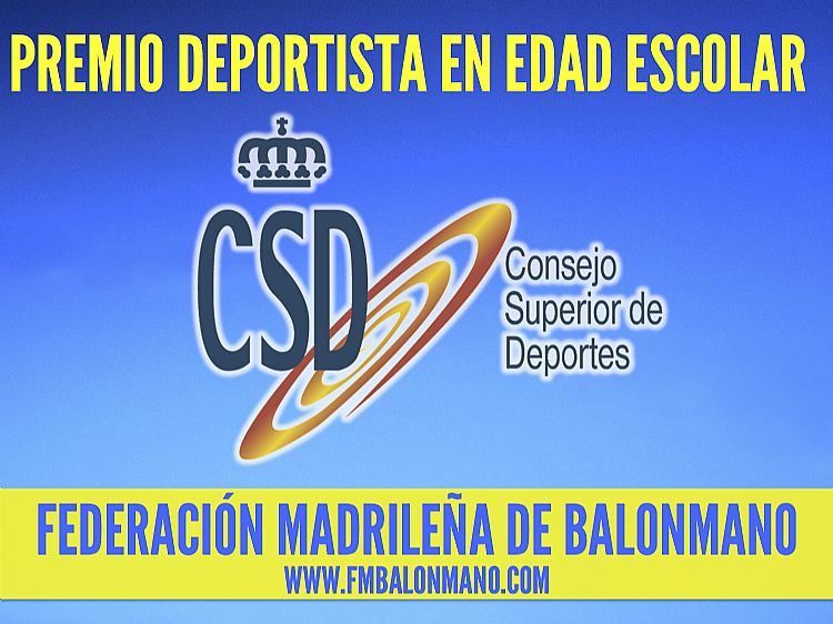 PREMIO DEPORTISTA EN EDAD ESCOLAR 2015