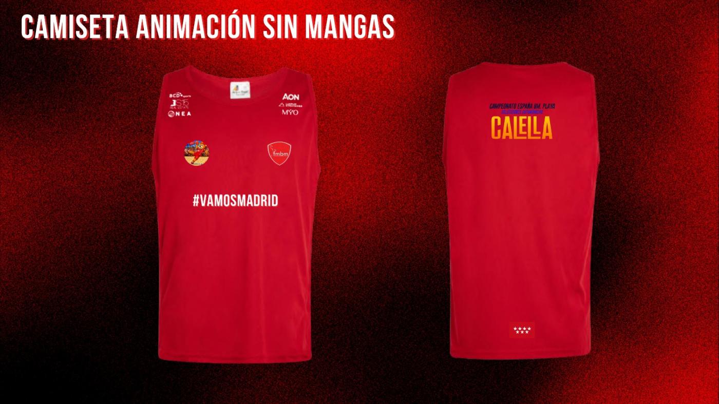 CAMISETA SIN MANGAS ANIMACIÓN GENERAL COLOR ROJO UNISEX. CESA BM PLAYA 2026