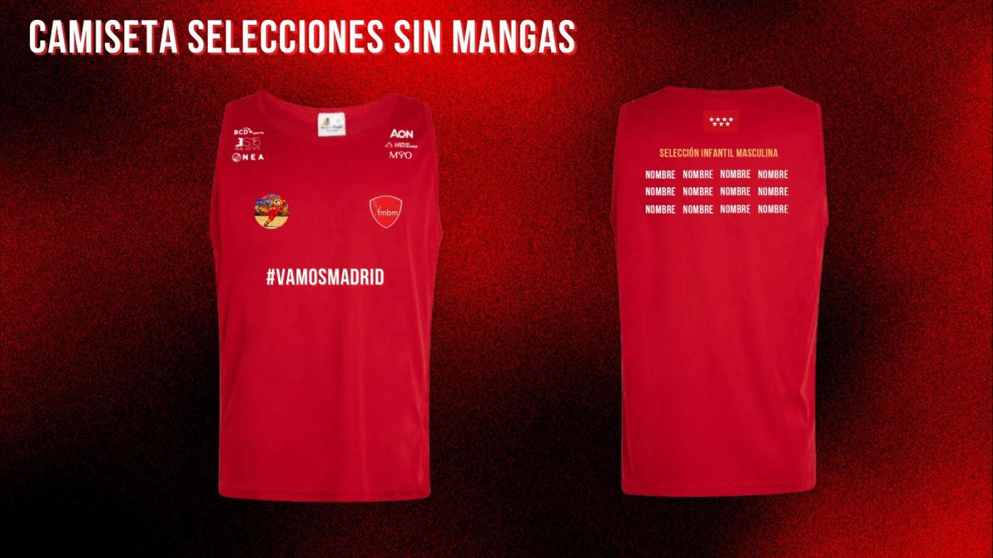 CAMISETA SIN MANGAS ANIMACIÓN ESPECIFICA SELECCION COLOR ROJO UNISEX. CESA BM PLAYA 2026