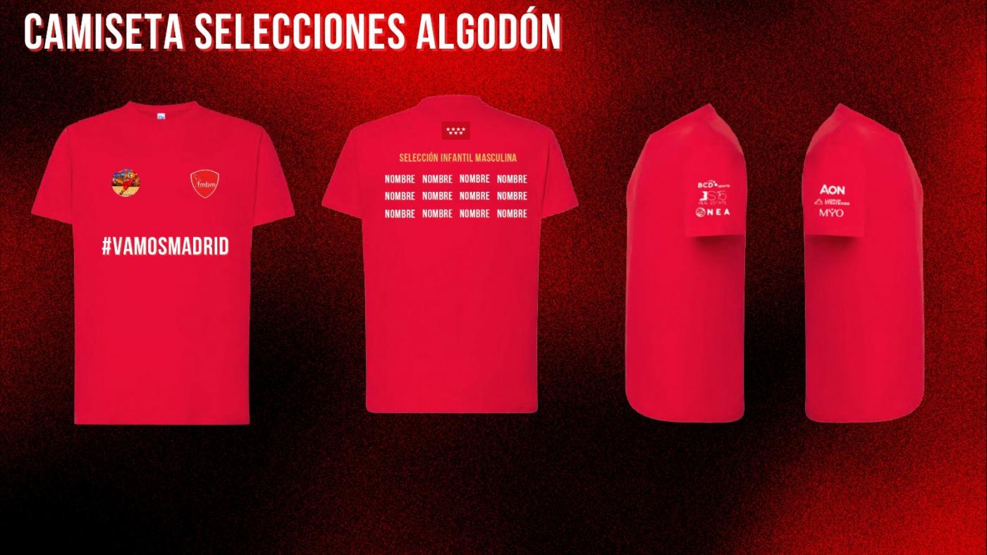 CAMISETA MANGA CORTA ANIMACIÓN ESPECIFICA SELECCION COLOR ROJO UNISEX. CESA BM PLAYA 2026