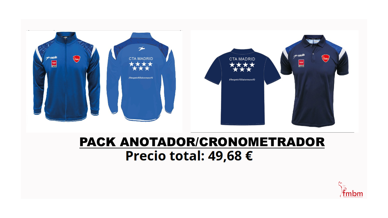 MATERIAL DEPORTIVO CTA TEMPORADA 2025/2026 anotadores/cronometradores